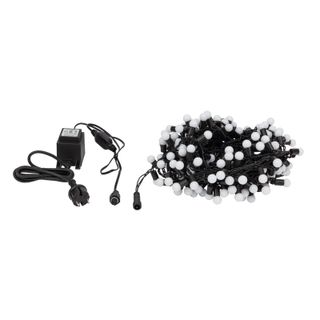 Гирлянда Мультишарики Ø17,5 мм, 20 м, 200 LED RGB, черный ПВХ, IP65, быстрая смена цвета, 24В соедин
