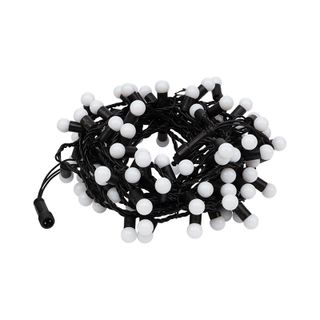 Гирлянда Мультишишки Ø23 мм, 10 м, 80 LED RGB, черный Каучук, IP67, быстрая смена цвета, 230В соедин