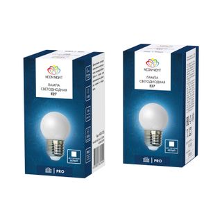 Лампа шар e27 5 LED Ø45мм - белая