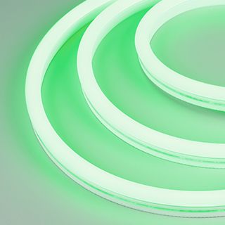 Лента герметичная WAVE-SIDE-A120-12x25mm 230V Green (12 W/m, IP67, 50m, wire x2) (Arlight, Грибовидн