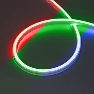 Лента герметичная WAVE-SIDE-DOUBLE-B84-16x15mm 24V RGB (10 W/m, IP67, 5m, wire x1) (Arlight, Вывод б