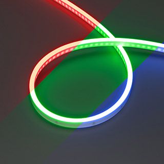 Лента герметичная WAVE-SIDE-PU-H120-06x12mm 24V RGB (8 W/m, IP68, 5m, wire x2) (Arlight, Вывод прямо