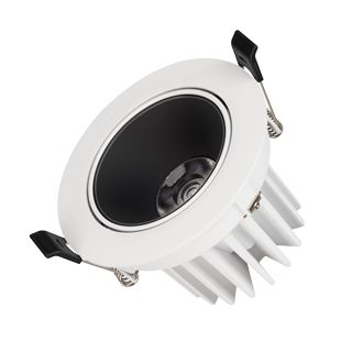 Светильник MS-FORECAST-BUILT-TURN-R102-12W Day4000 (WH-BK, 32 deg, 230V) (Arlight, IP20 Металл, 5 ле