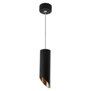 Светильник потолочный DL3046 на подвесе MR16 35W 230V, черный, золото, D55xH300