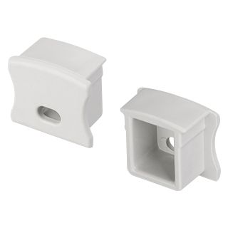 Заглушка PVC-SLIM-H15 с отверстием (Пластик)