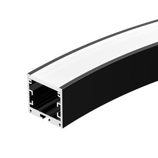 Профиль SL-ARC-3535-D800-A90 BLACK (630мм, дуга 1 из 4) (Алюминий)