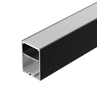 Профиль с экраном SL-LINE-4970-2500 BLACK+OPAL (Алюминий)