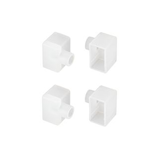 Заглушка WPH-FLEX-1018-SIDE WHITE с отверстием (Пластик)