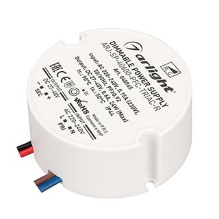 Блок питания ARJ-SP-40600-PFC-TRIAC-R (24W, 27-40V, 600mA) (IP44 Пластик, 5 лет)