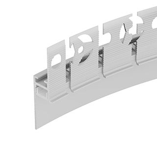 Профиль PLINTUS-FANTOM-BENT-H20-SIDE-2000 WHITE (Алюминий)
