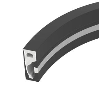 Силиконовый профиль WPH-FLEX-0616-SIDE-S9-5m FULL BLACK (Силикон)