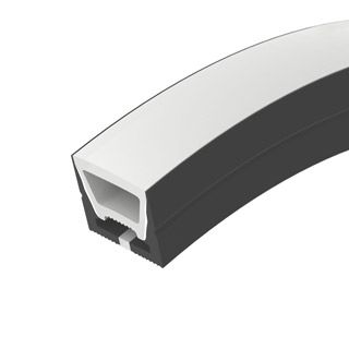 Силиконовый профиль WPH-FLEX-1616-TOP-S11-5m BLACK (Силикон)