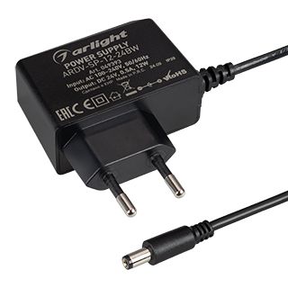 Блок питания ARDV-SP-12-24BW (24V, 0.5A, 12W) (Адаптер, 5 лет)