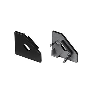 Заглушка SL-KANT-H18 FLAT BLACK с отверстием (Пластик)