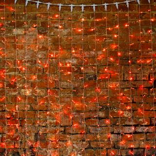Гирлянда светодиодная Занавес 2х1,5м 192 LED КРАСНЫЙ прозрачный ПВХ IP65 постоянное свечение 230В со