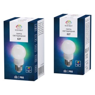 Лампа шар Е27 9 LED Ø50мм RGB